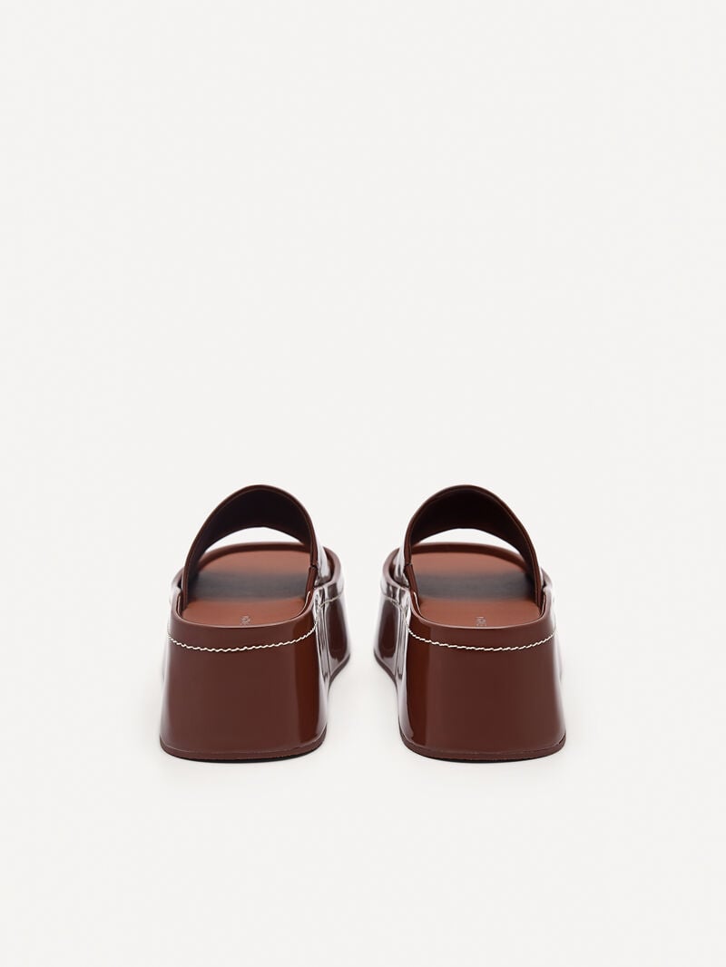 Pedro Carmen Platform Sandals Women Wedges Brown | Q9Q-1895