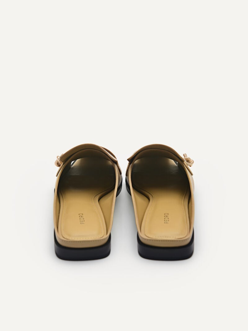 Pedro Carolyn Penny Mules Women Flats Sand | Q9Q-2108