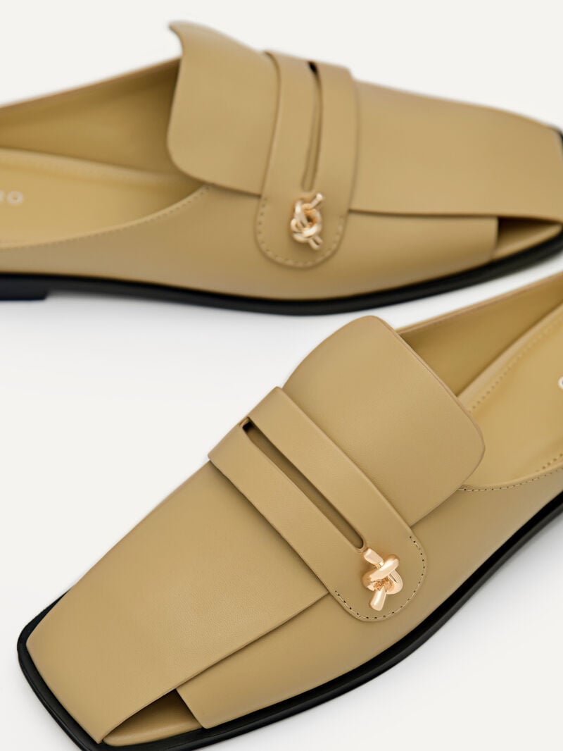 Pedro Carolyn Penny Mules Women Flats Sand | Q9Q-2108