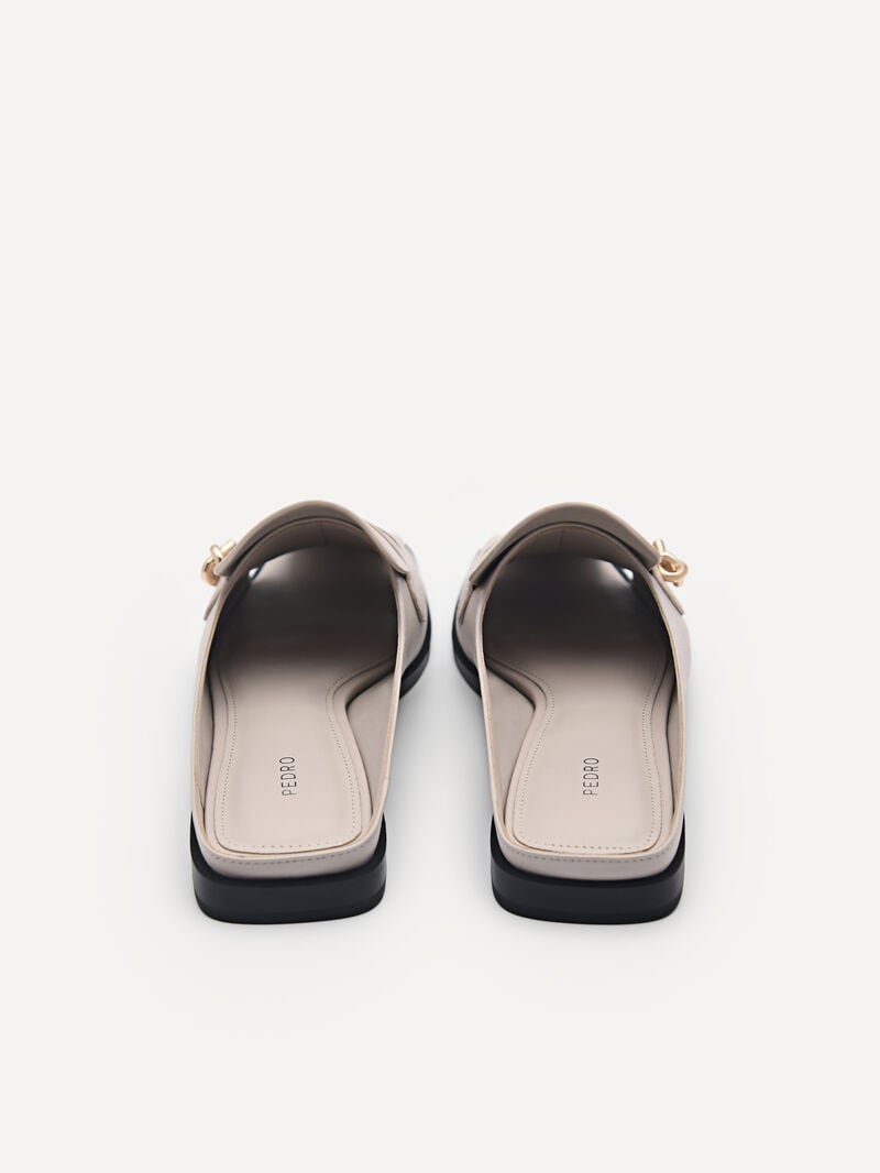 Pedro Carolyn Penny Mules Women Flats Taupe | Q9Q-2109