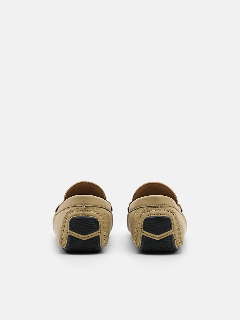 Pedro Casey Leather Men Moccasins Sand | Q9Q-1893