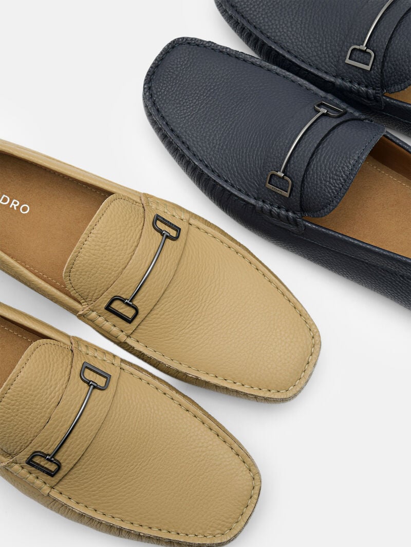 Pedro Casey Leather Men Moccasins Sand | Q9Q-1893