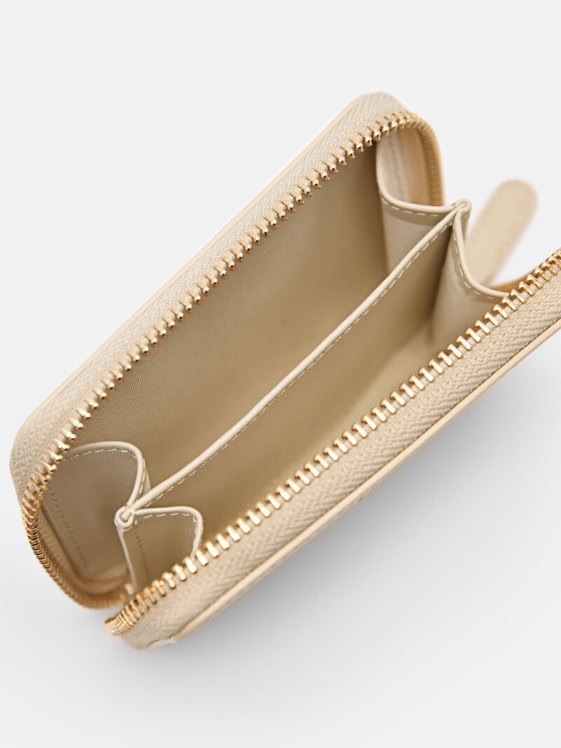 Pedro Chain Leather Women Wallets Sand | Q9Q-1018
