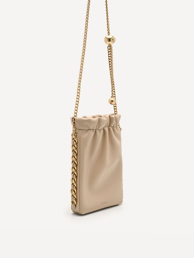 Pedro Chain Sling Pouch Women Pouches Nude | Q9Q-1013