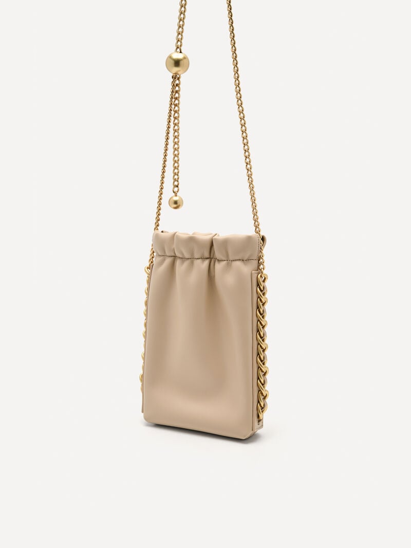 Pedro Chain Sling Pouch Women Pouches Nude | Q9Q-1013
