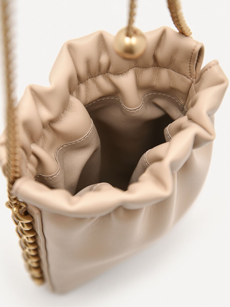 Pedro Chain Sling Pouch Women Pouches Nude | Q9Q-1013