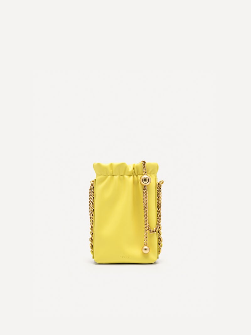 Pedro Chain Sling Pouch Women Pouches Yellow | Q9Q-1014
