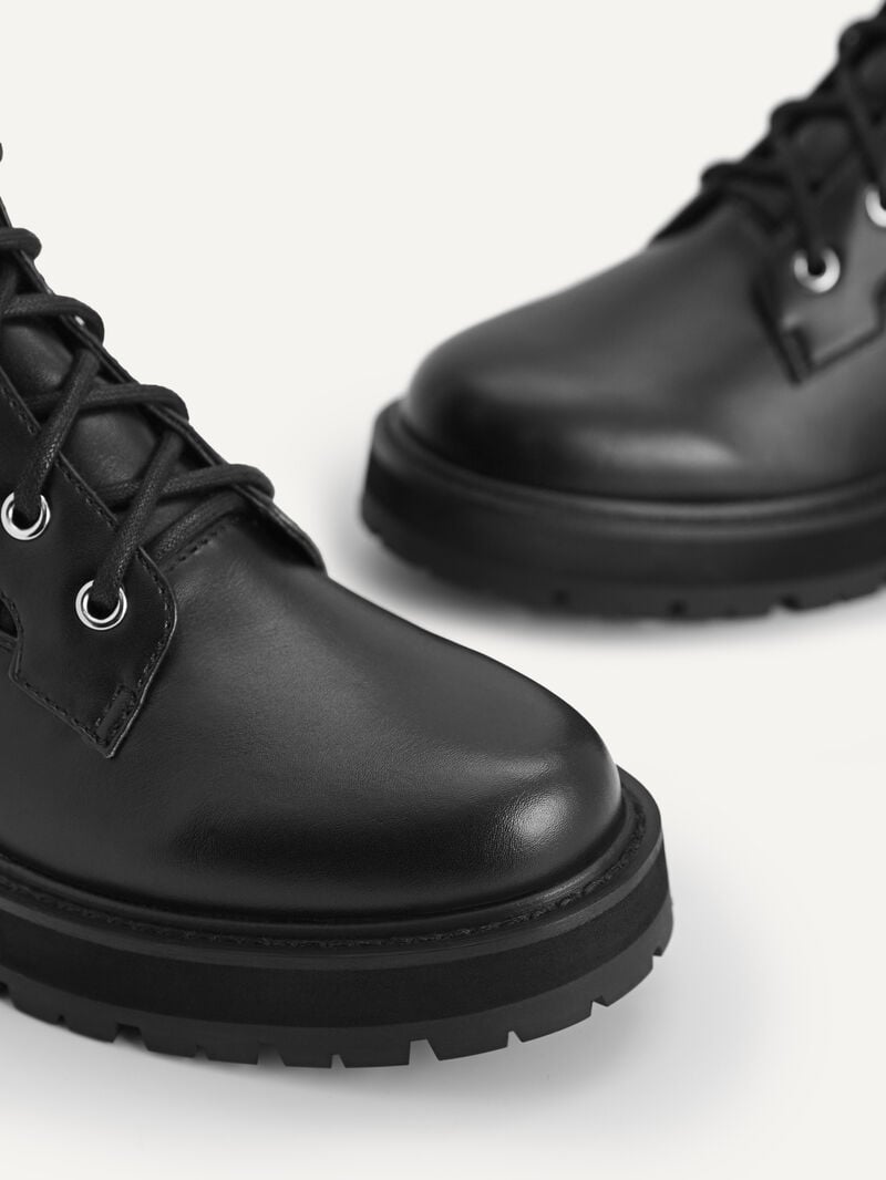 Pedro Chunky Lace-up Boots Women Ankle Boots Black | Q9Q-1371