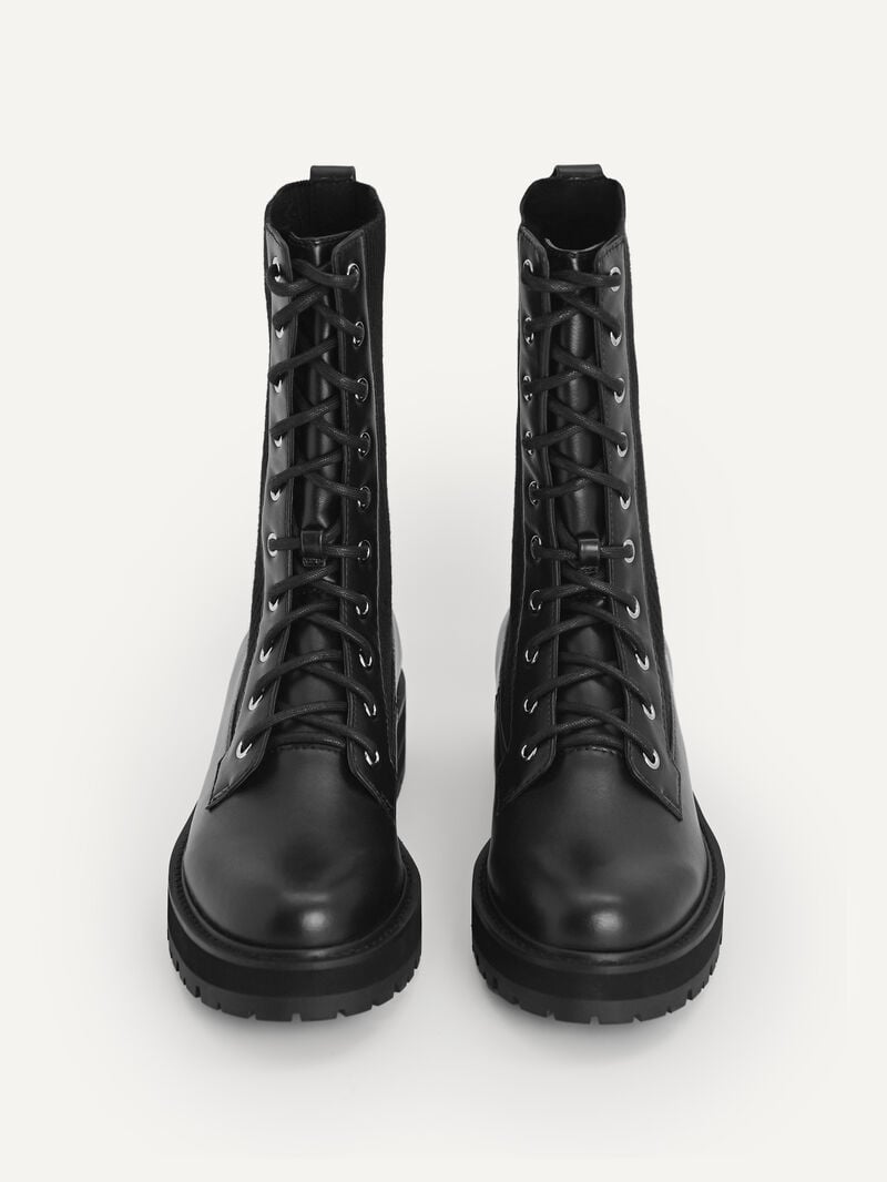Pedro Chunky Lace-up Boots Women Ankle Boots Black | Q9Q-1371