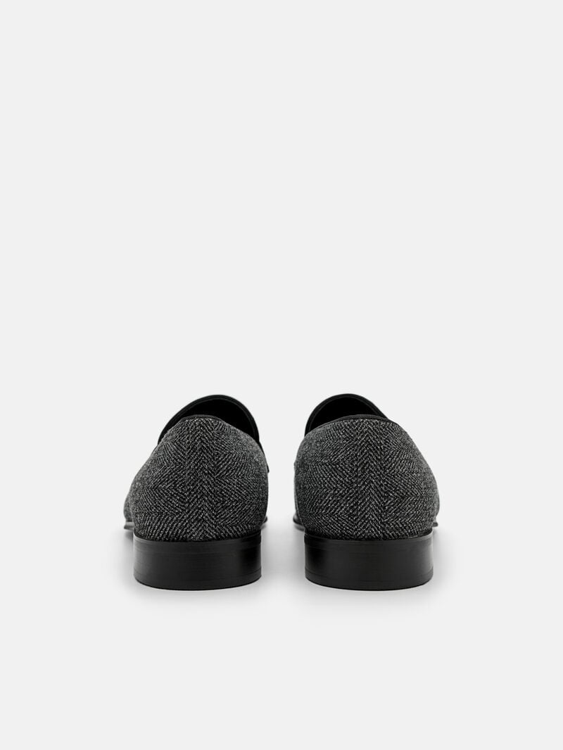 Pedro Clive Fabric Men Loafers Dark Grey | Q9Q-1885