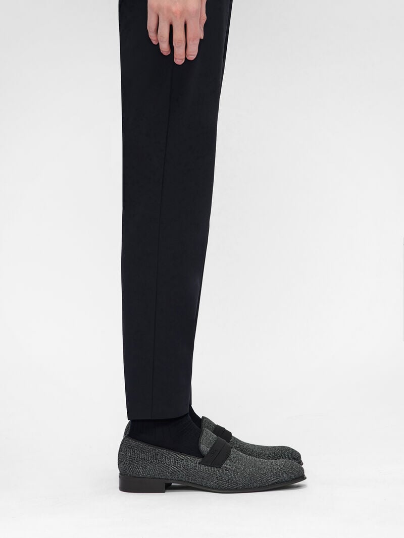 Pedro Clive Fabric Men Loafers Dark Grey | Q9Q-1885