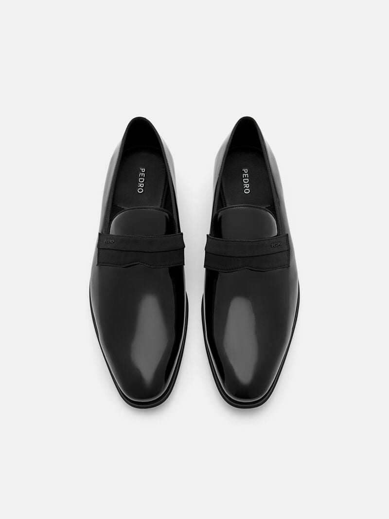 Pedro Clive Leather Men Loafers Black | Q9Q-1883