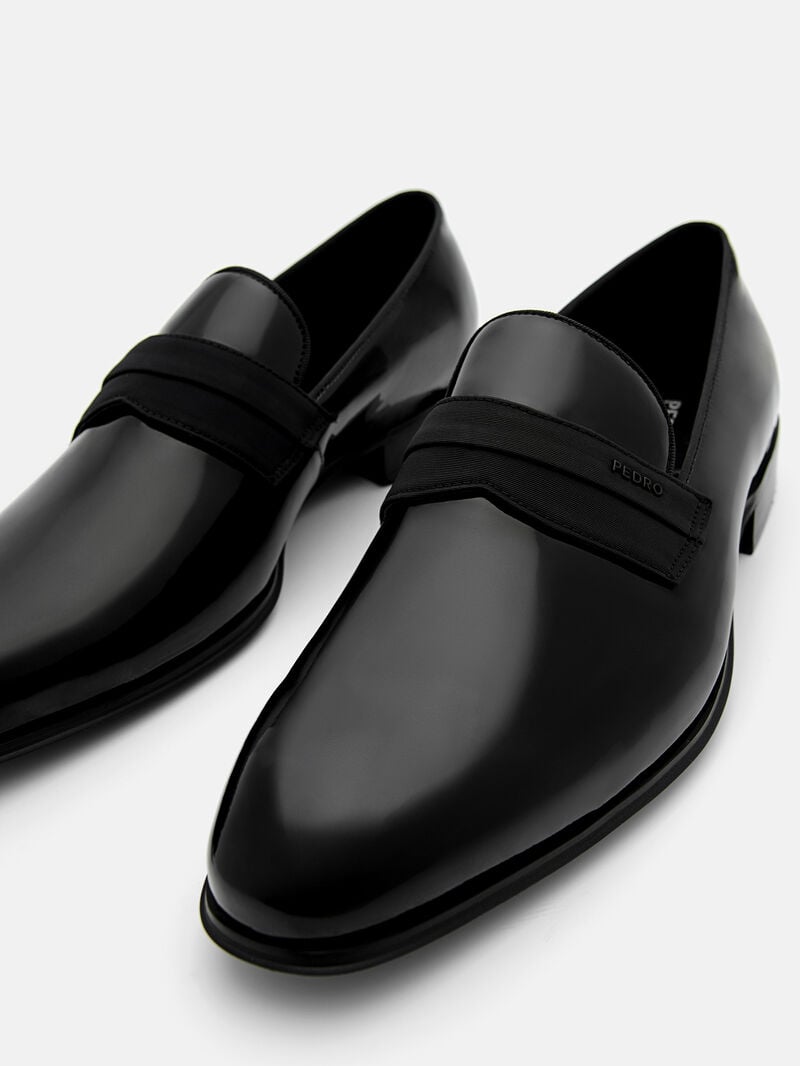 Pedro Clive Leather Men Loafers Black | Q9Q-1883