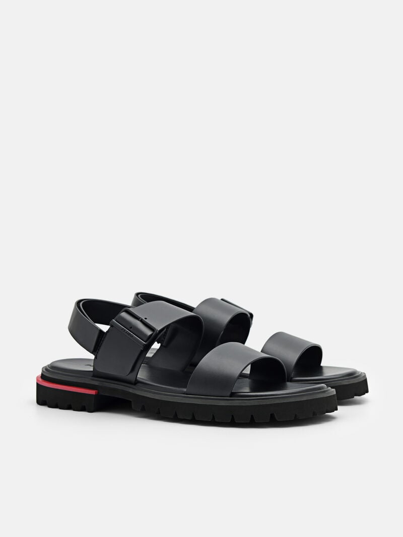 Pedro Cooper Backstrap Men Sandals Black | Q9Q-1881