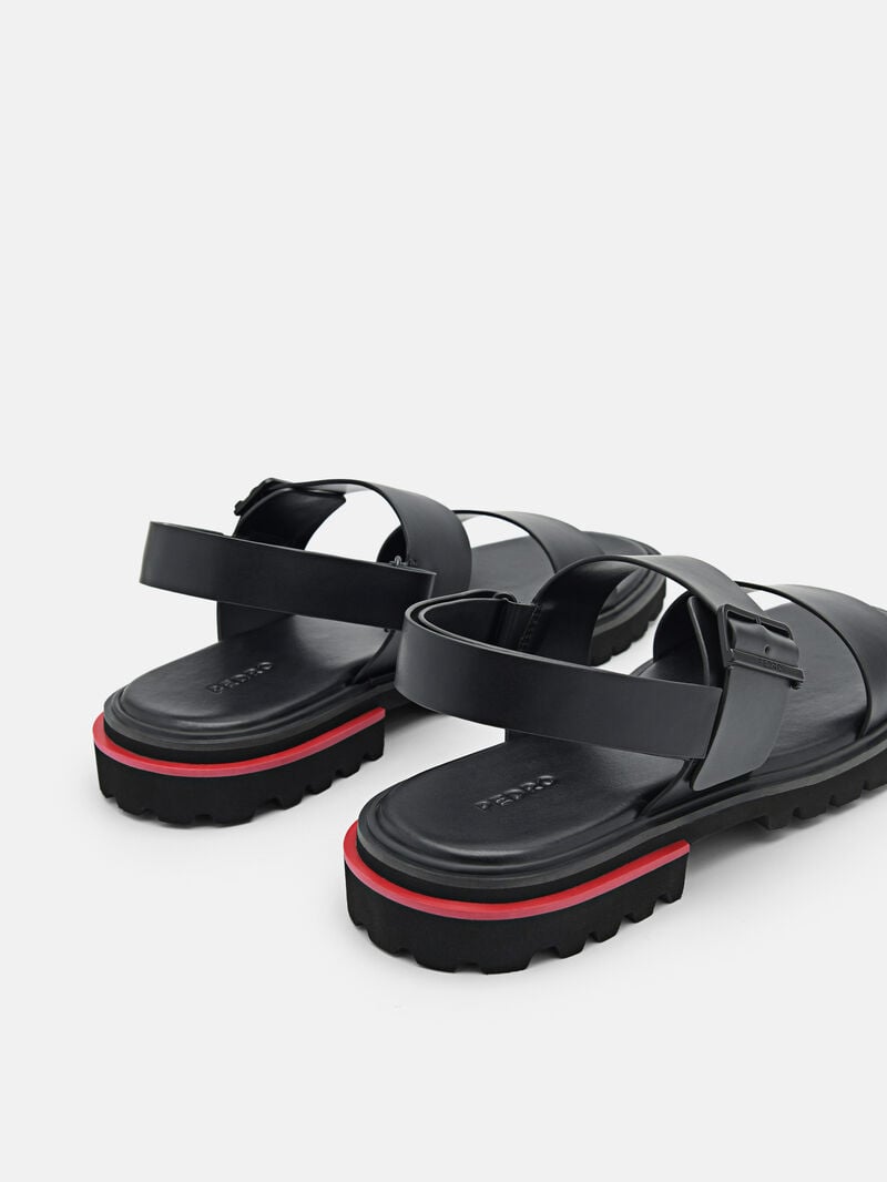 Pedro Cooper Backstrap Men Sandals Black | Q9Q-1881