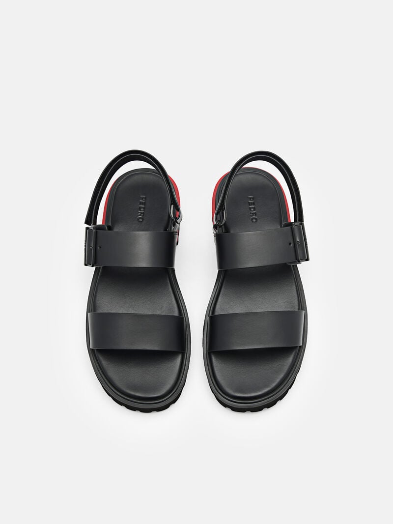 Pedro Cooper Backstrap Men Sandals Black | Q9Q-1881