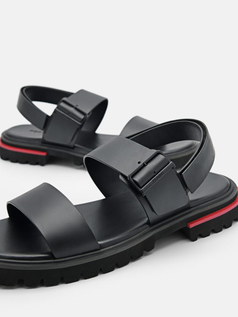 Pedro Cooper Backstrap Men Sandals Black | Q9Q-1881