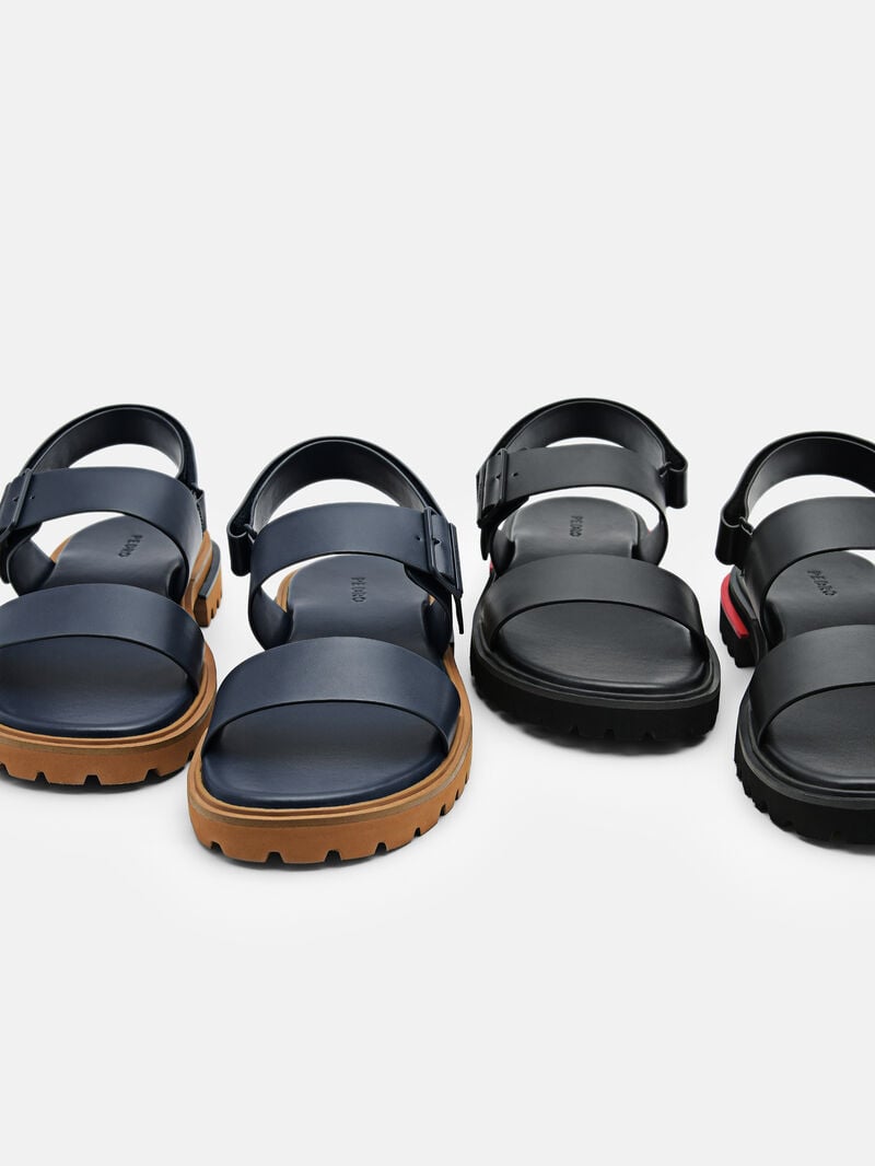 Pedro Cooper Backstrap Men Sandals Black | Q9Q-1881
