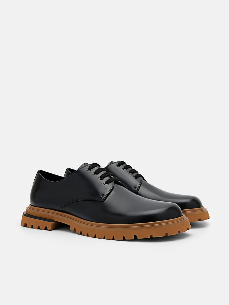 Pedro Cooper Leather Shoes Men Derby Shoes Black | Q9Q-1879
