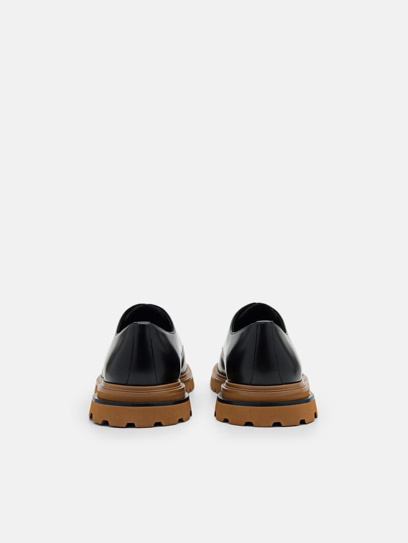 Pedro Cooper Leather Shoes Men Derby Shoes Black | Q9Q-1879