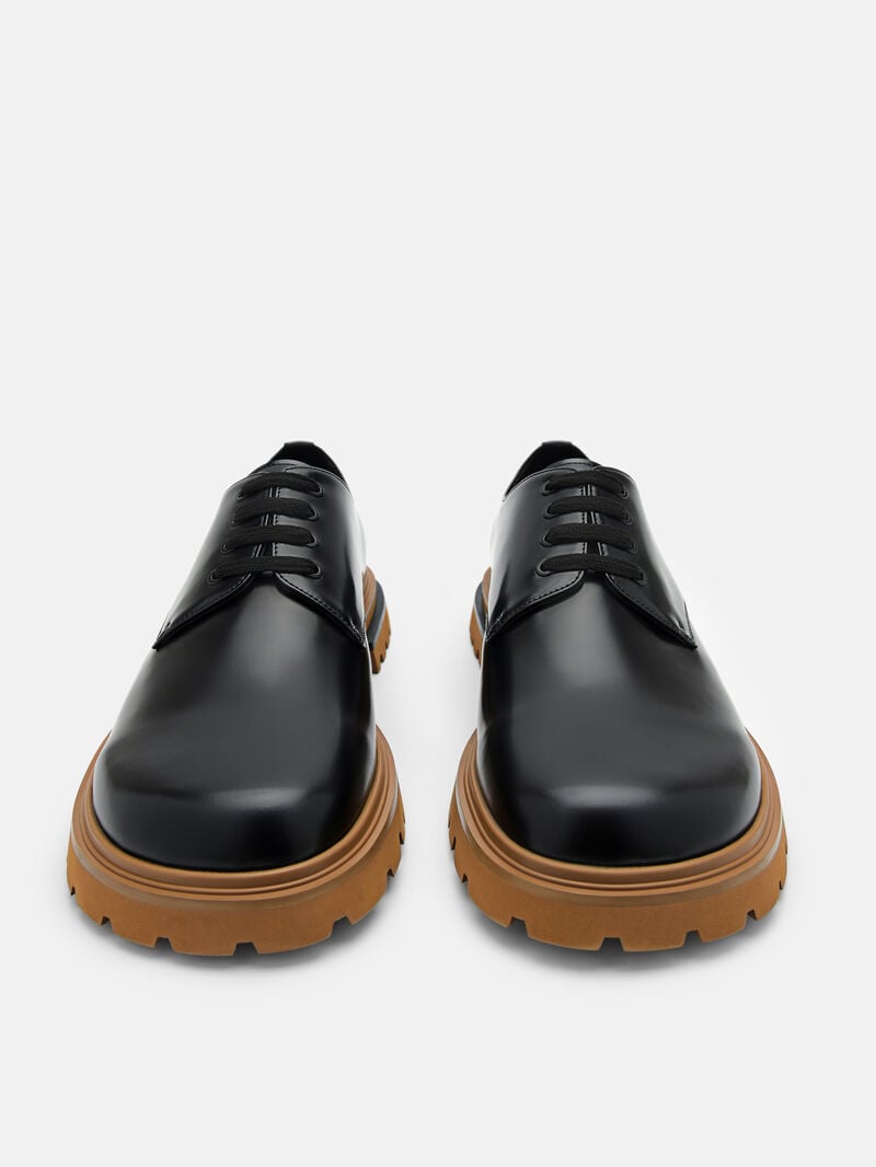 Pedro Cooper Leather Shoes Men Derby Shoes Black | Q9Q-1879