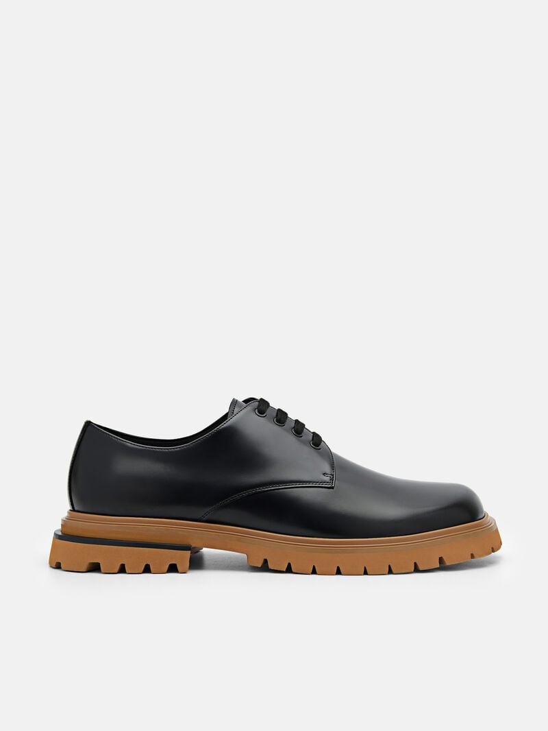 Pedro Cooper Leather Shoes Men Derby Shoes Black | Q9Q-1879