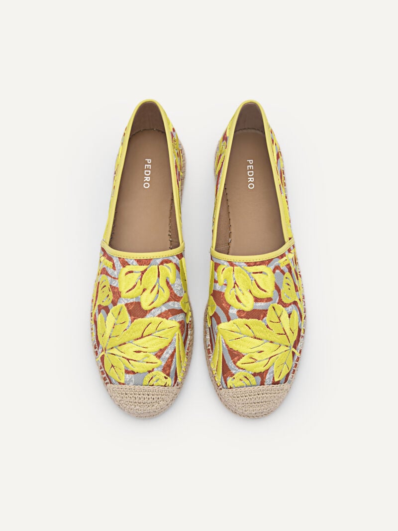 Pedro Corrin Espadrilles Women Flats Yellow | Q9Q-1878