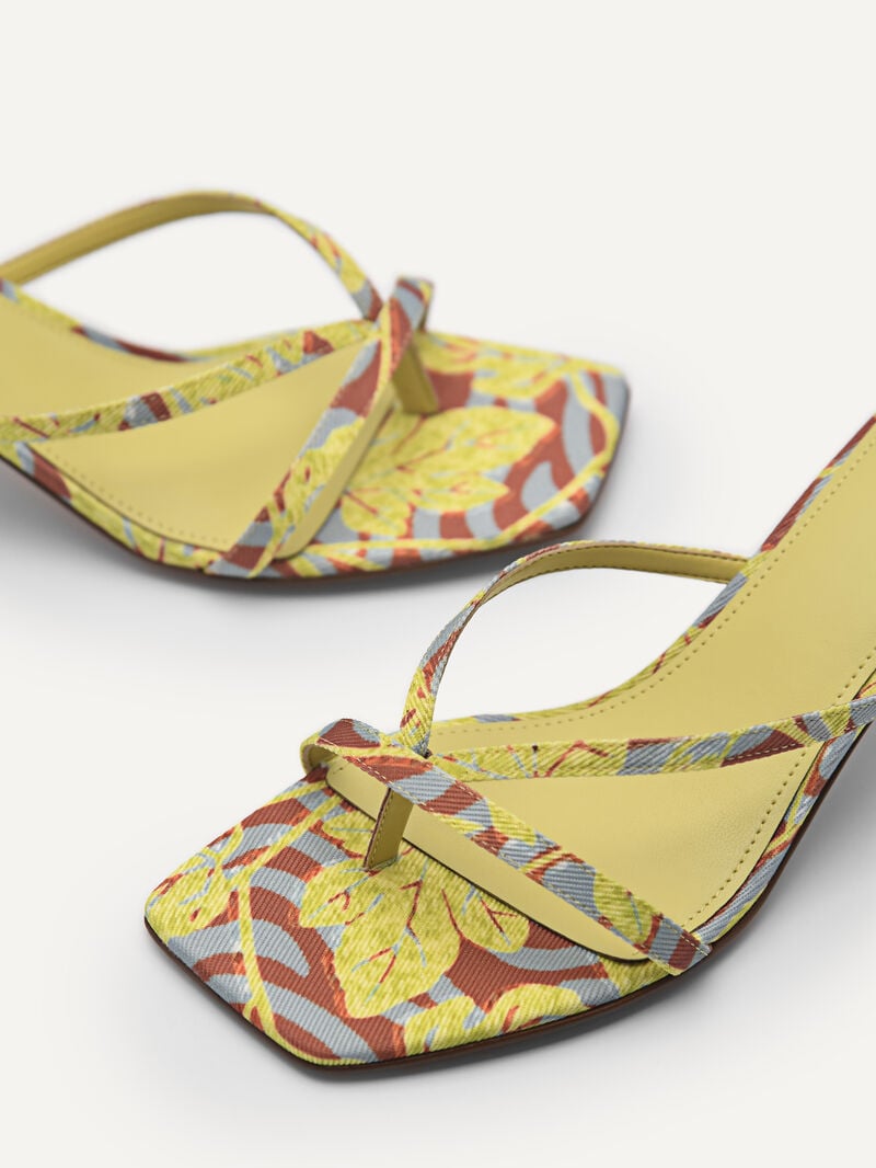 Pedro Corrin Women Heel Sandals Yellow | Q9Q-1480
