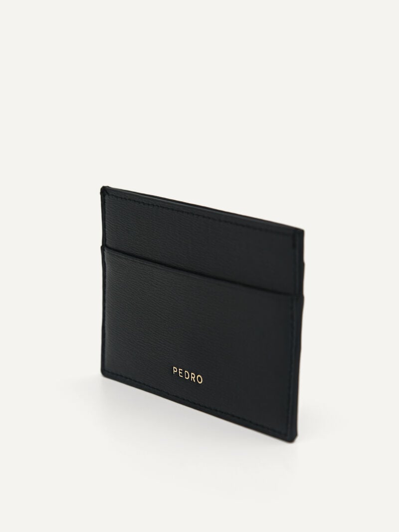 Pedro Cris-Cross Pattern Leather Women Card Holders Black | Q9Q-1009