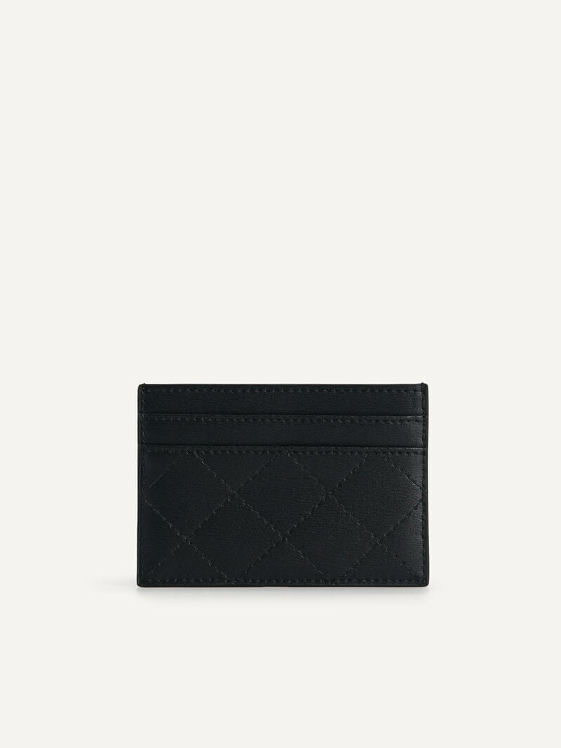 Pedro Cris-Cross Pattern Leather Women Card Holders Black | Q9Q-1009