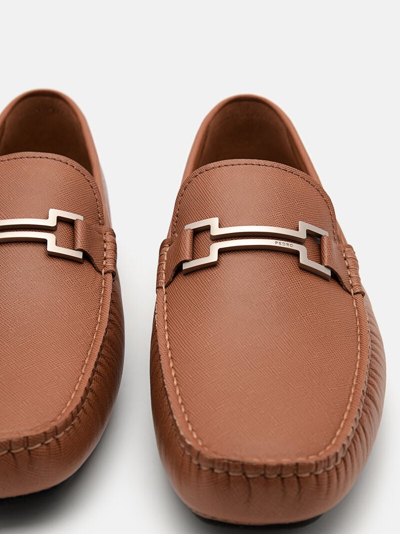 Pedro Dale Leather Men Moccasins Cognac | Q9Q-1877