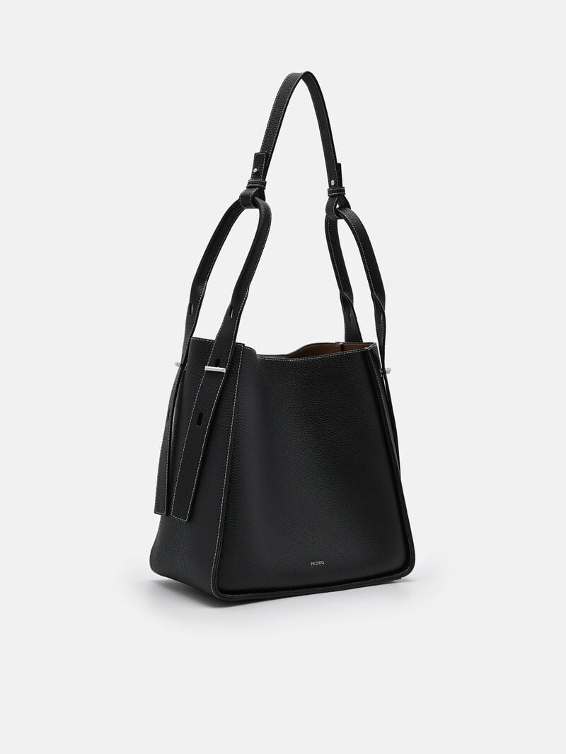 Pedro Demi Leather Bags Women Hobos Black | Q9Q-1265