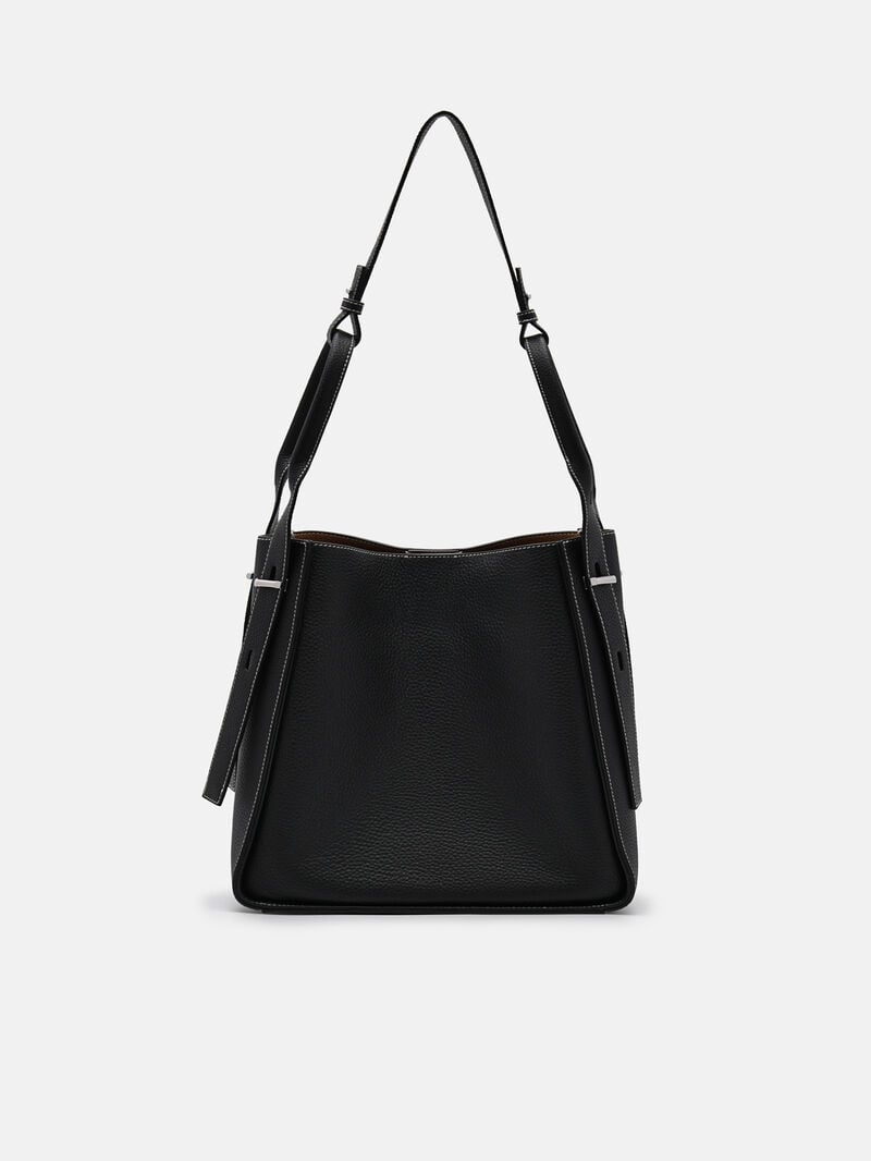 Pedro Demi Leather Bags Women Hobos Black | Q9Q-1265
