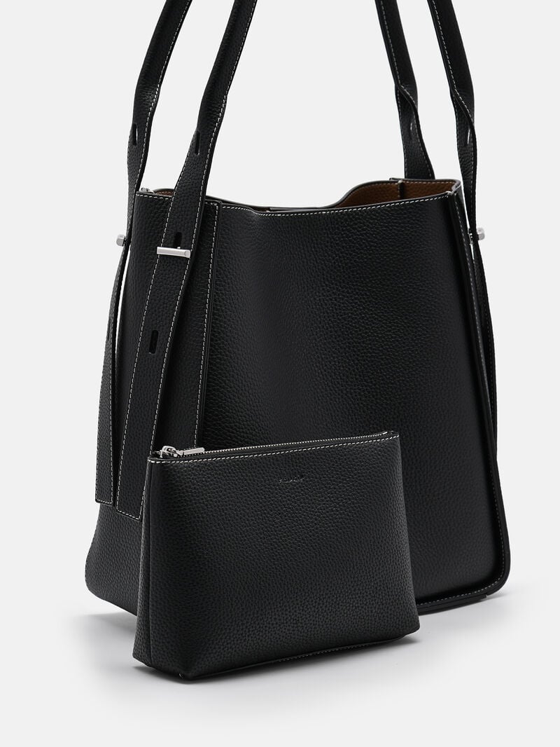 Pedro Demi Leather Bags Women Hobos Black | Q9Q-1265