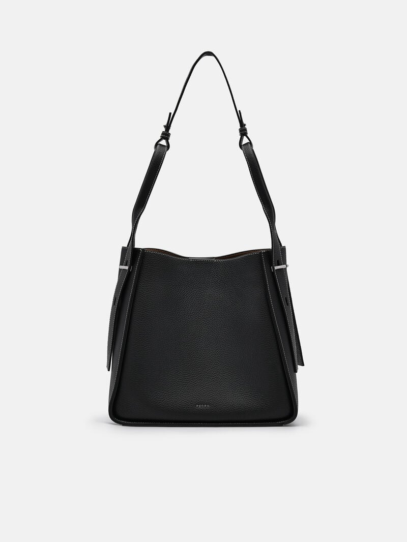 Pedro Demi Leather Bags Women Hobos Black | Q9Q-1265