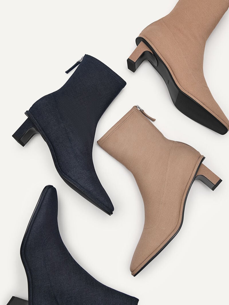 Pedro Denim Vanessa Boots Women Ankle Boots Camel | Q9Q-1368