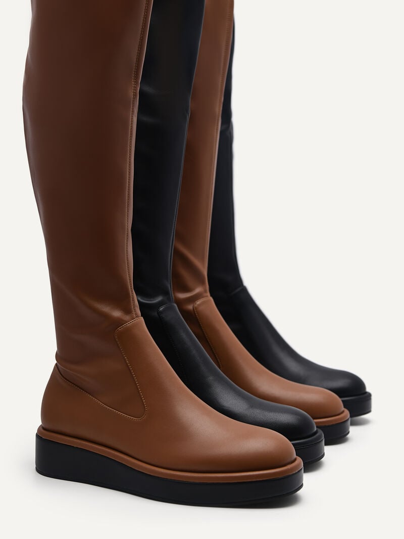 Pedro Dessau Knee-High Boots Women Over-The-Knee Boots Camel | Q9Q-1367