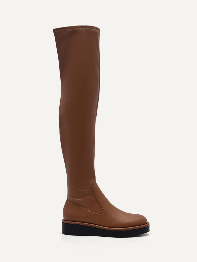 Pedro Dessau Knee-High Boots Women Over-The-Knee Boots Camel | Q9Q-1367