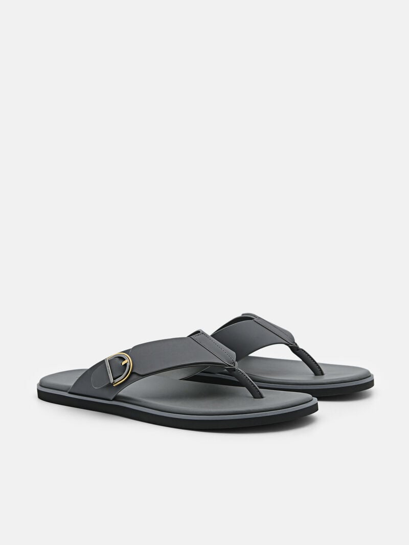 Pedro Dillon Thong Men Sandals Dark Grey | Q9Q-2679