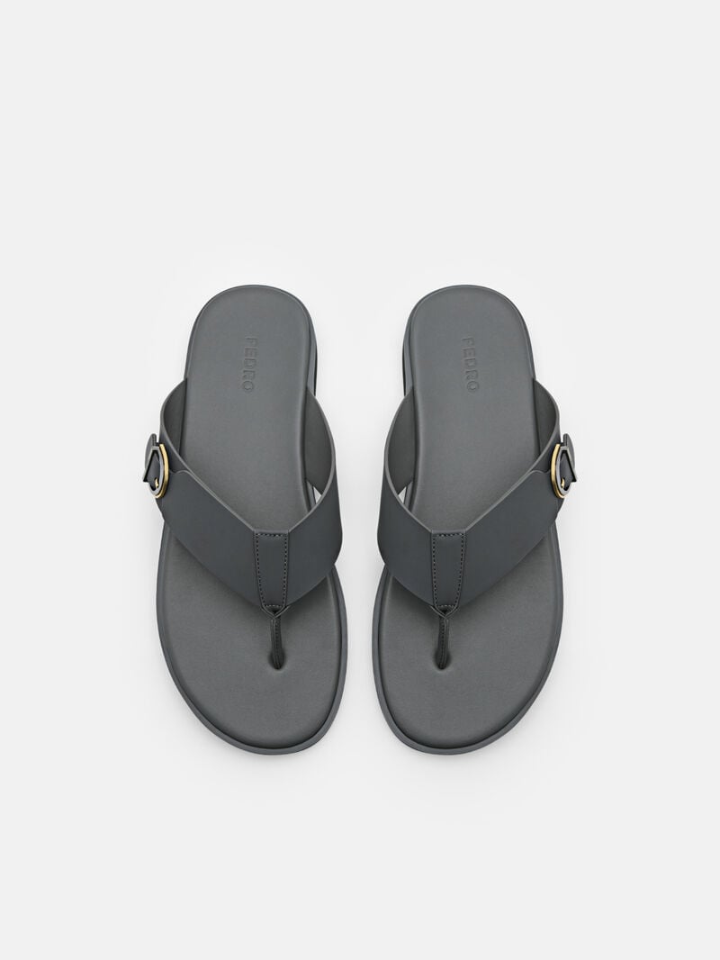 Pedro Dillon Thong Men Sandals Dark Grey | Q9Q-2679