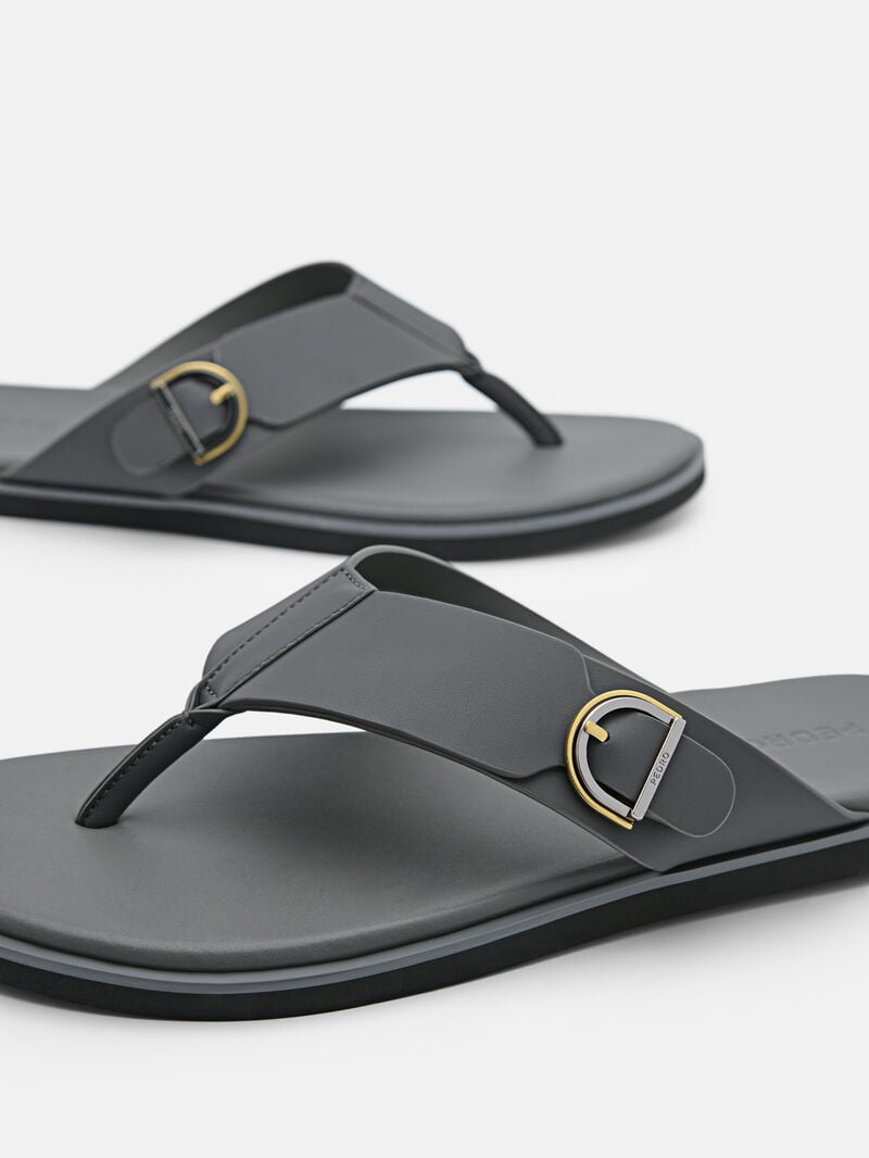 Pedro Dillon Thong Men Sandals Dark Grey | Q9Q-2679