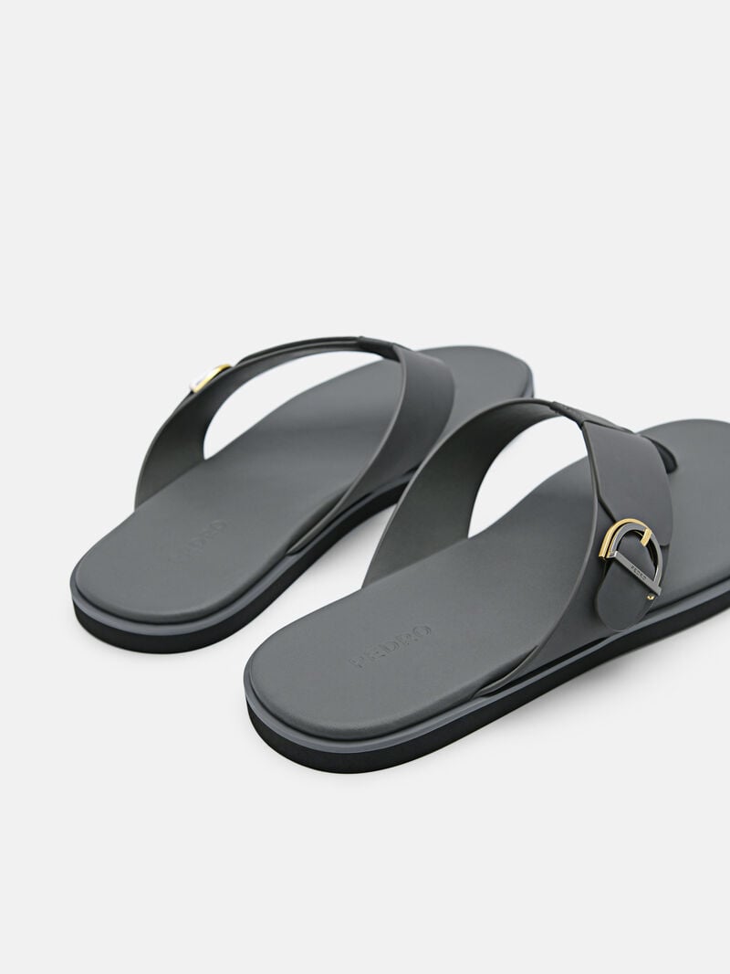 Pedro Dillon Thong Men Sandals Dark Grey | Q9Q-2679