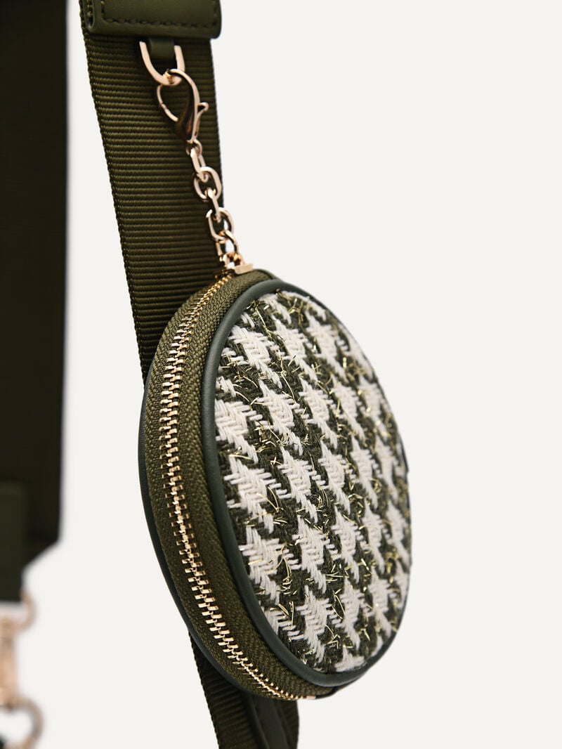 Pedro Dilone Houndstooth Double Flap Bags Women Shoulder Bags Military Green | Q9Q-1260