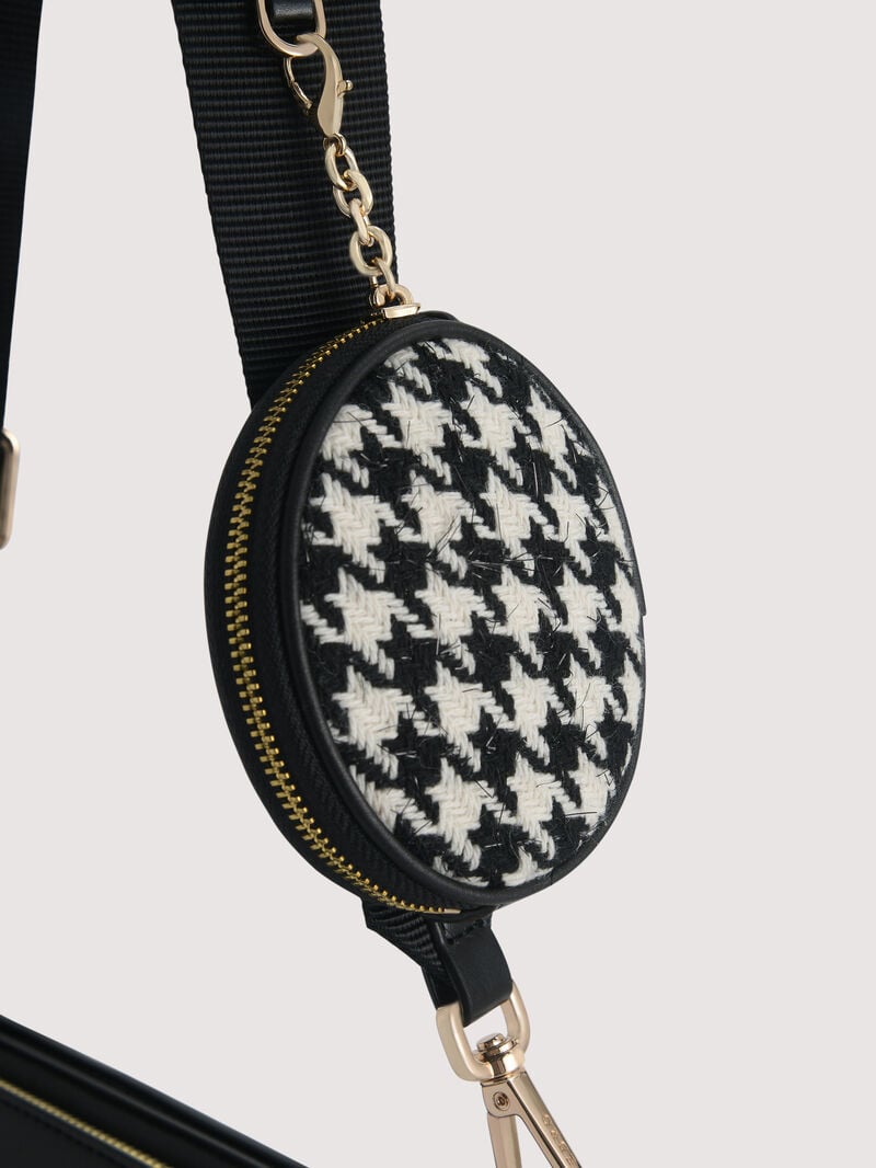 Pedro Dilone Houndstooth Double Flap Bags Women Shoulder Bags Black | Q9Q-1259
