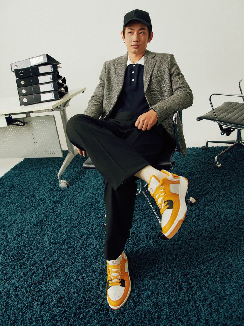 Pedro EOS Sneakers Men Low Top Sneakers Mustard | Q9Q-2594