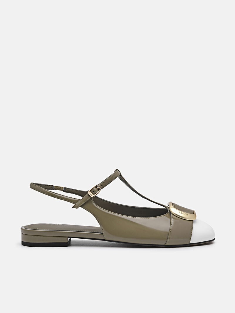 Pedro Eden Ballerina Women Flats Olive | Q9Q-2673