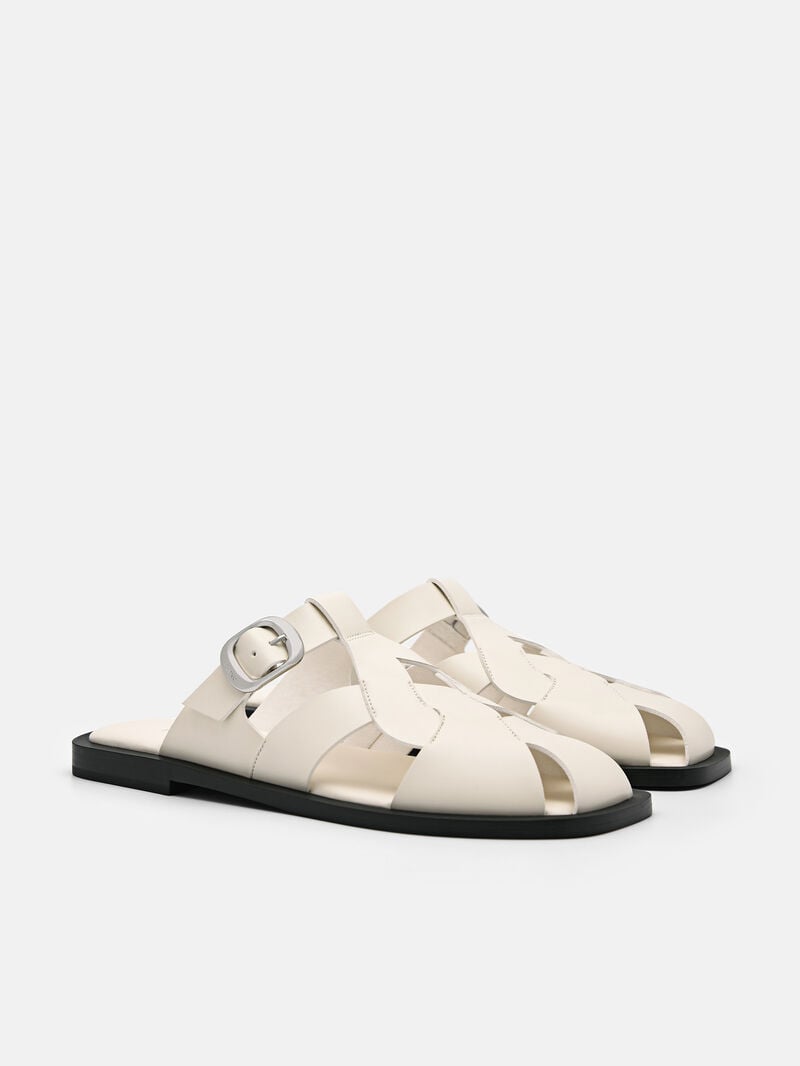 Pedro Eden Caged Sandals Women Flats Beige | Q9Q-2668