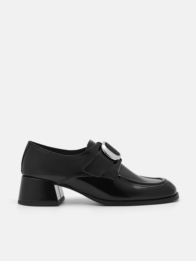 Pedro Eden Leather Loafers Women Low Heels Black | Q9Q-2662