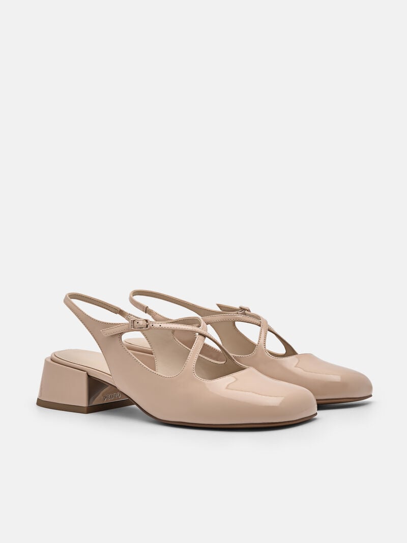 Pedro Effie Leather Mary Jane Women Pumps Nude | Q9Q-2656