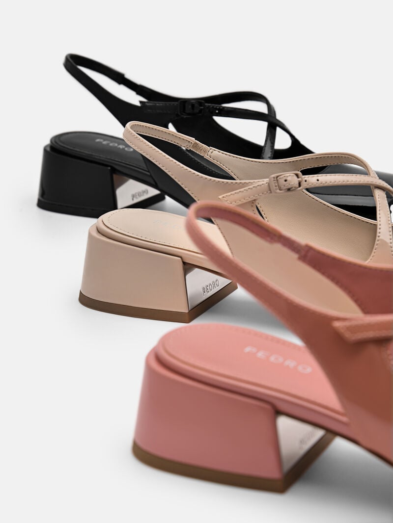 Pedro Effie Leather Mary Jane Women Pumps Nude | Q9Q-2656